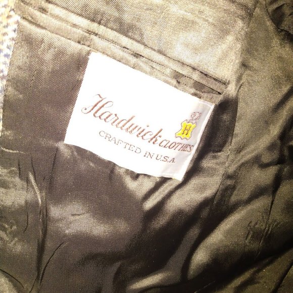 HARDWICK CLOTHES BROWN TWEED SUIT FORMAL COURT - Picture 3 of 4